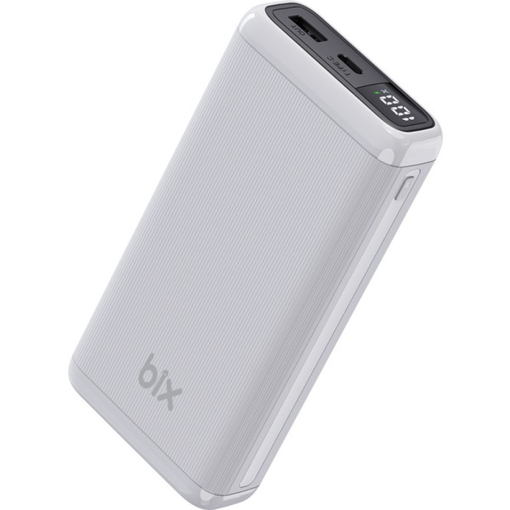 Bix BXPB204 20000MAH Usb-A 22.5W ve Type-C Pd 20W Çift Çıkışlı LED Ekranlı Powerbank Beyaz Taşınabilir Şarj Cihazı - Powerbank Fiyatı