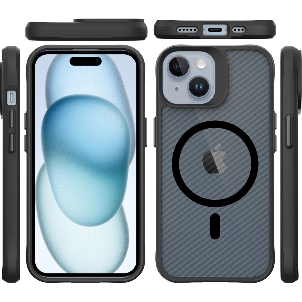 Bix iPhone 15 Carbon Fiber Force Magsafe Kılıf Anti-Şok Teknolojili Kamera ve Ekran Korumalı Diğer Fiyatı