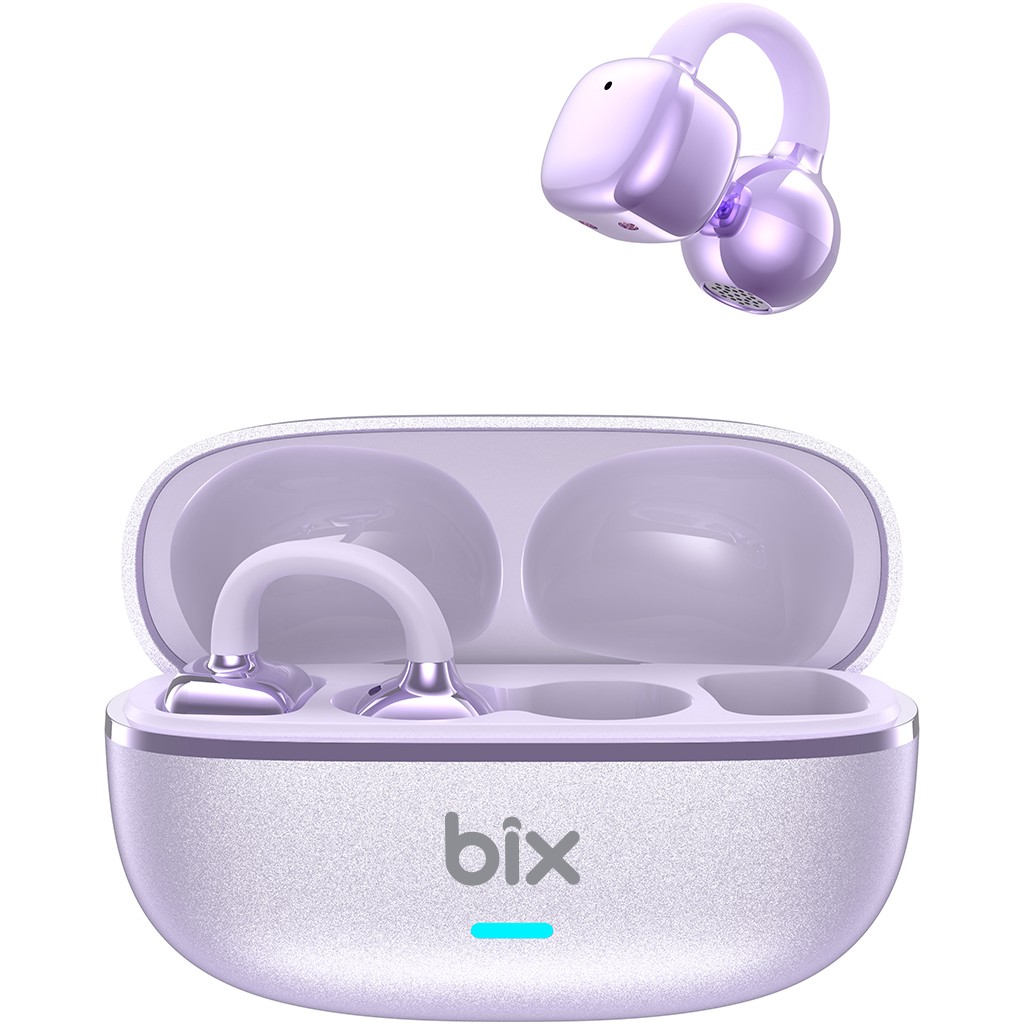 Bix Ows1 Bluetooth 5.4 Ultra Hafif Open-Ear Tasarım Klipsli Kablosuz Kulak Içi Kulaklık - Mor Bluetooth Kulaklık Fiyatı