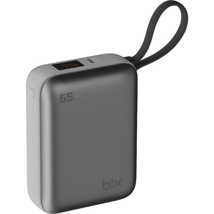 Bix PB120 20000MAH Pd 65W Cep Boyu Kompakt Tasarımlı Dijital Göstergeli Powerbank Taşınabilir Süper Hızlı Şarj Cihazı - Gri Taşınabilir Şarj Cihazı - Powerbank Fiyatı