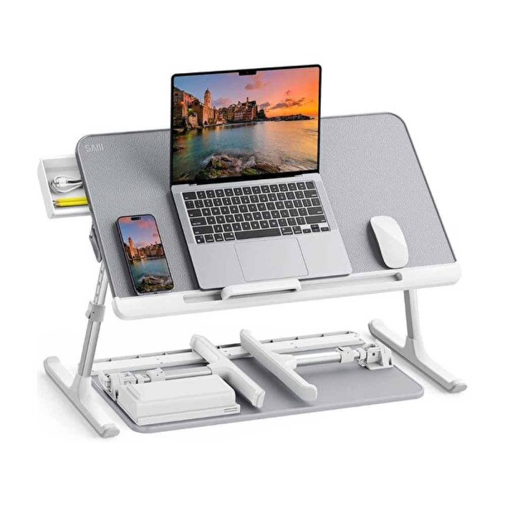 Bix Saiji K7 Mini Notebook ve Tablet Gri Çalışma Masası Laptop Standı Fiyatı