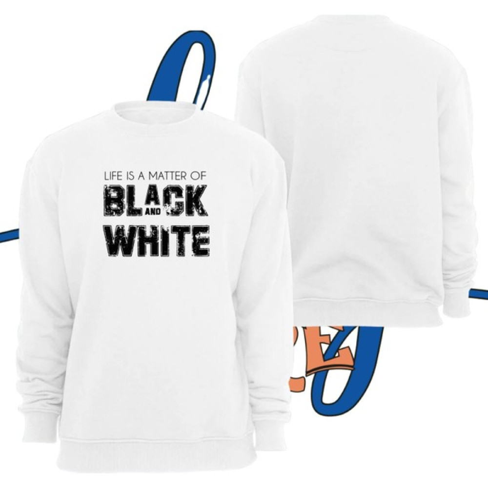 Biy Store Beşiktaş Black And White Baskılı Unisex Kapüşonlu Sweatshirt Erkek Sweatshirt Fiyatı