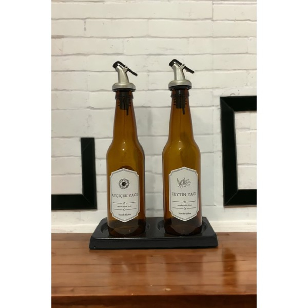 biyahome 2'li Takım Yağdanlık- Sıvı Yağ Yağdanlık Metal Stantlı 350ML Mutfak Gereçleri Fiyatı