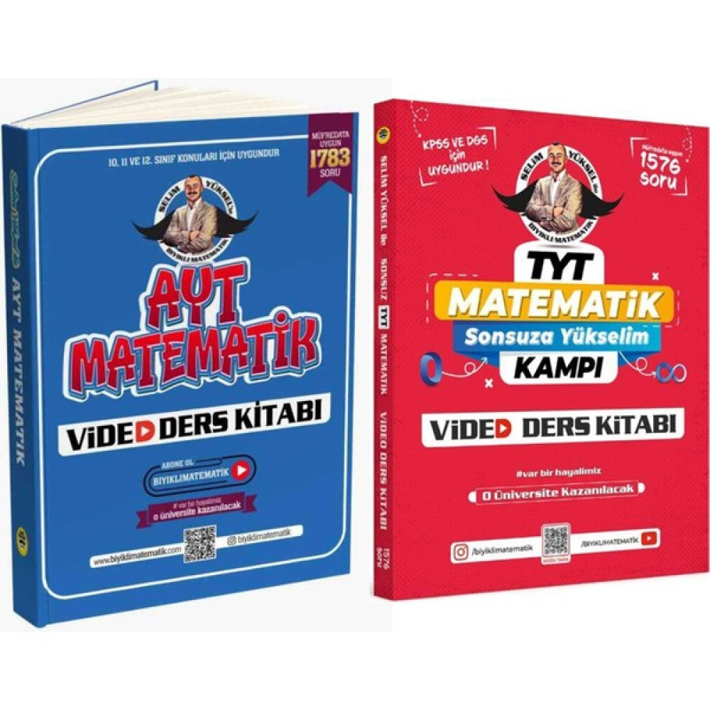 Bıyıklı Matematik Yayınları Bıyıklı Matematik TYT ve AYT Matematik Video Ders Kitabı Seti Kaynak Kitapları Fiyatı