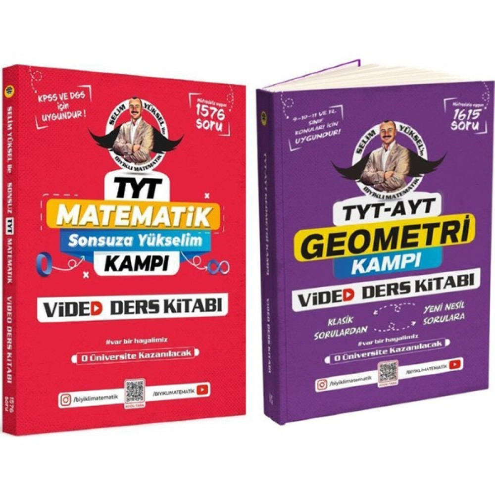Bıyıklı Matematik Yayınları TYT Matematik ve Geometri Kampı Seti 2 Kitap Temel Yeterlilik Testi (TYT) Fiyatı