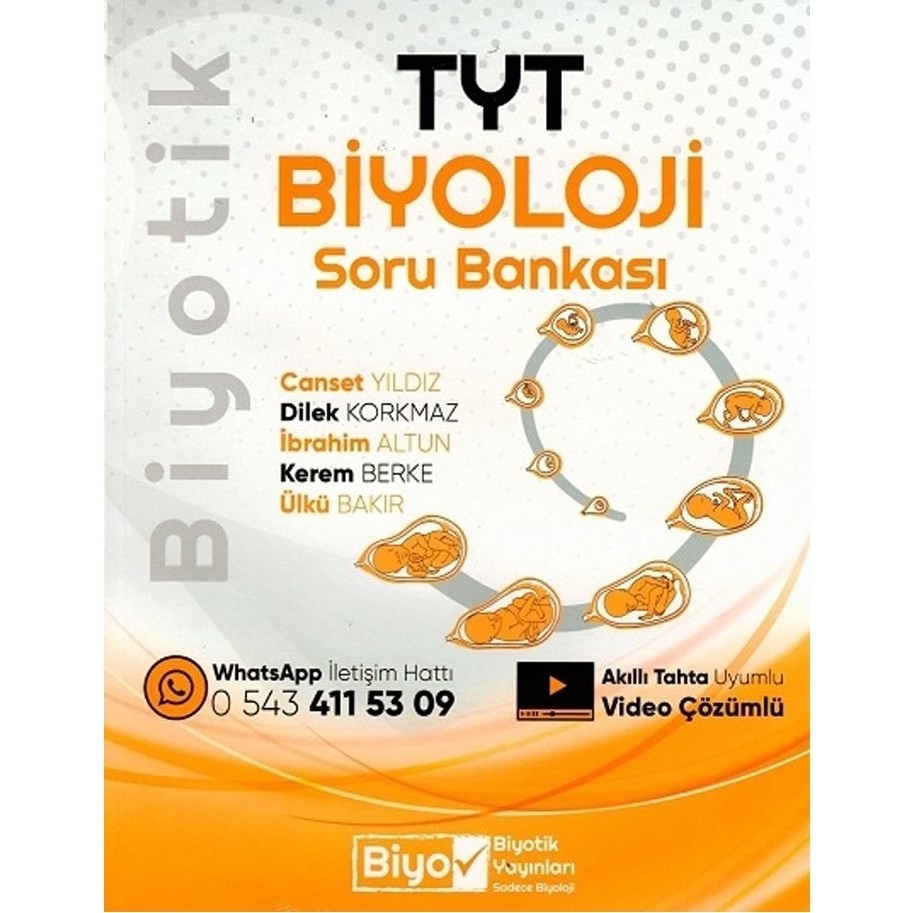 Biyotik Yayınları TYT Biyoloji Soru Bankası Mesleki Hazırlık İçin 200 Sayfa Video Çözümlü Diğer Fiyatı