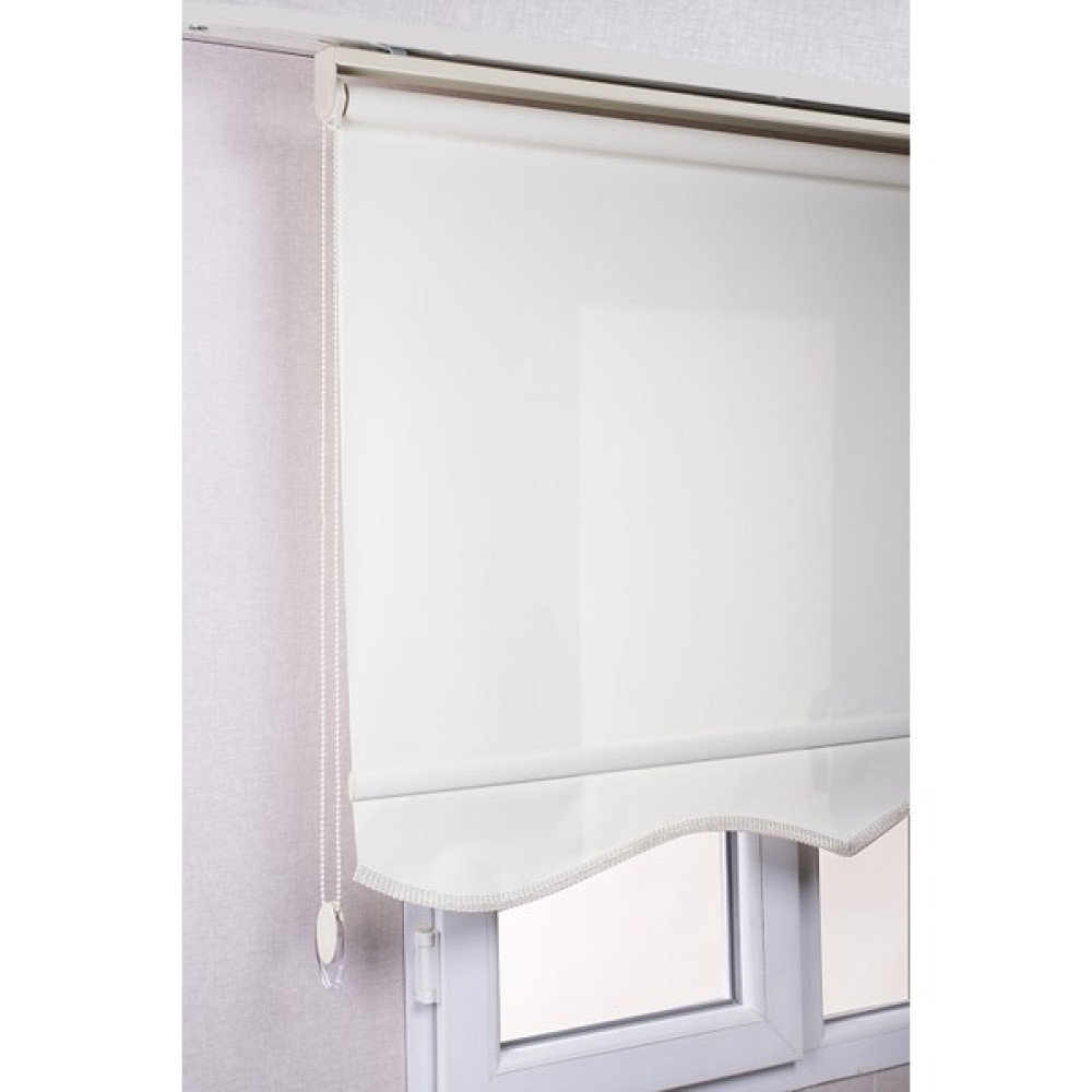 Bizden Perde Brillant Etekli Ekru Mat Polyester Kaliteli Güneşlik Stor Perde - 170 x 200 cm Stor Perde Fiyatı