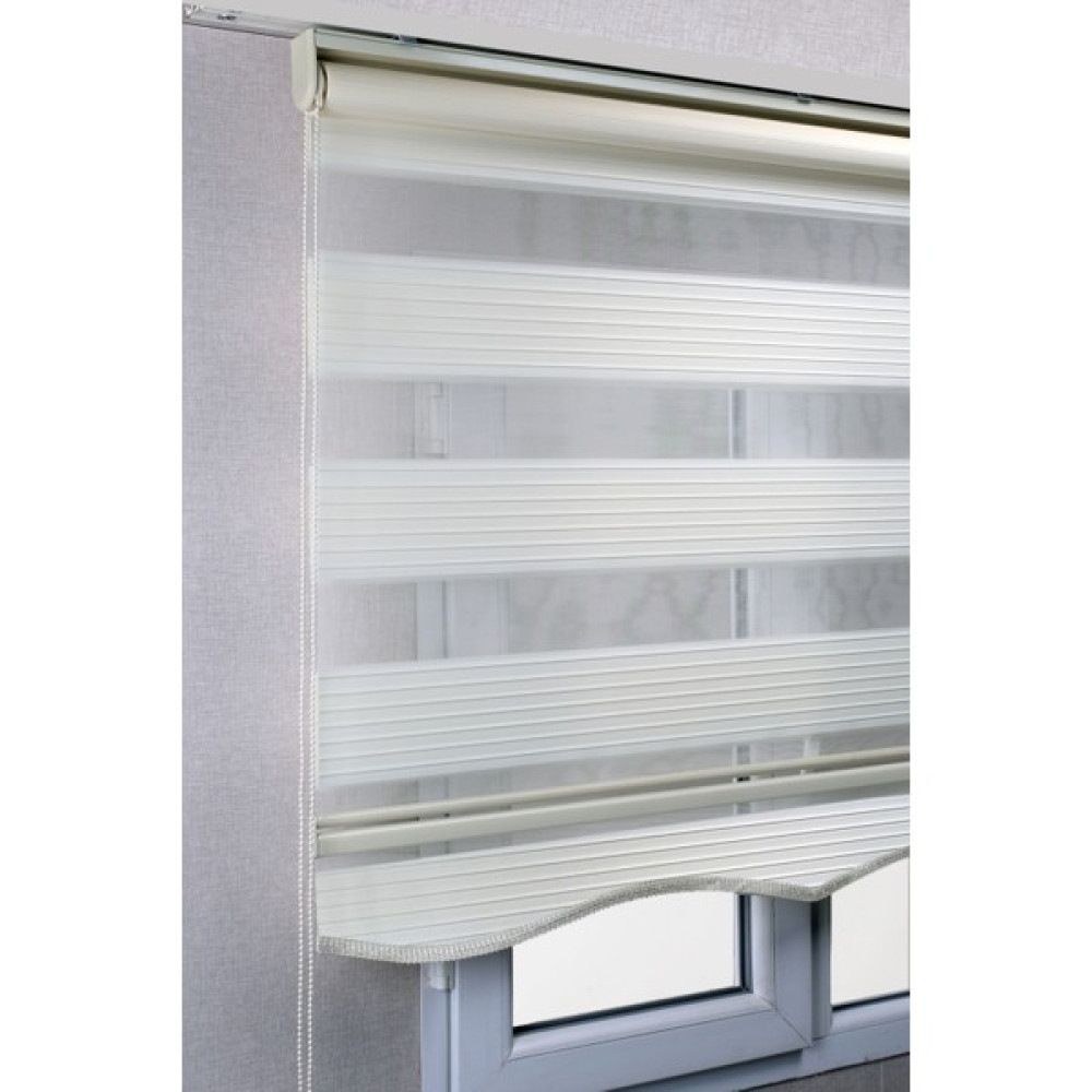 Bizden Perde Brillant Etekli Krem Pileli Zebra Kaliteli Güneşlik Stor Perde - 30 x 30 cm Perde Fiyatı