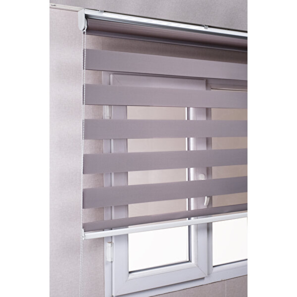 Bizden Perde Gri Renk Zebra Stor Perde - 30 x 30 cm Perde Fiyatı