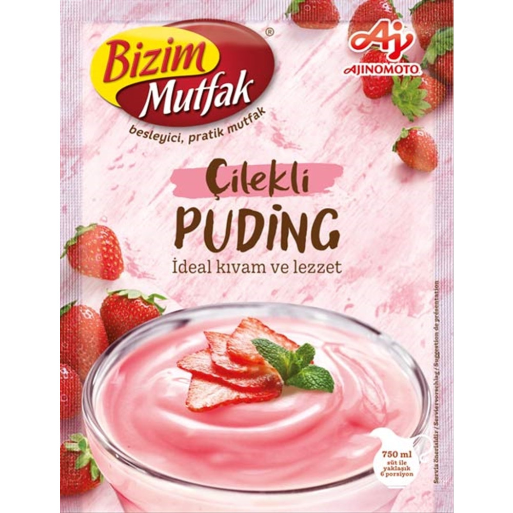 Bizim Mutfak Çilekli Puding 120 g Tatlı ve Pasta Malzemeleri Fiyatı