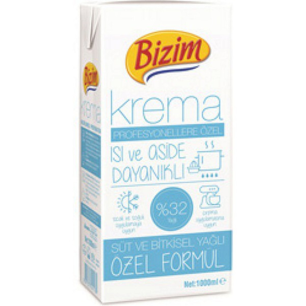Bizim Mutfak Krema %32 Yağli(Süt - Bitkisel Karışım) (1 x 1 lt) - 1 Adet Oto Boyaları Fiyatı