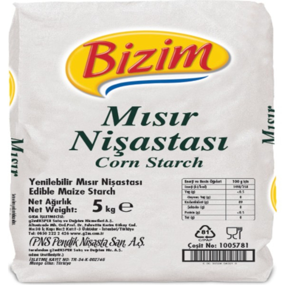 Bizim Mutfak - Nişasta Misir (1 x 5 kg) Bizim Mutfak 328107 - 5 kg Oto Boyaları Fiyatı