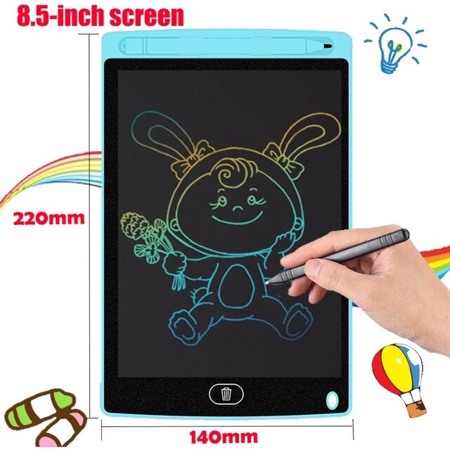 Bizimevde 8"5 Çocuk ve Yetişkinler Için LCD Yazı ve Resim Çizim Tablet ve Kalemi - Turkuaz Kalem & Yazı Gereçleri Fiyatı