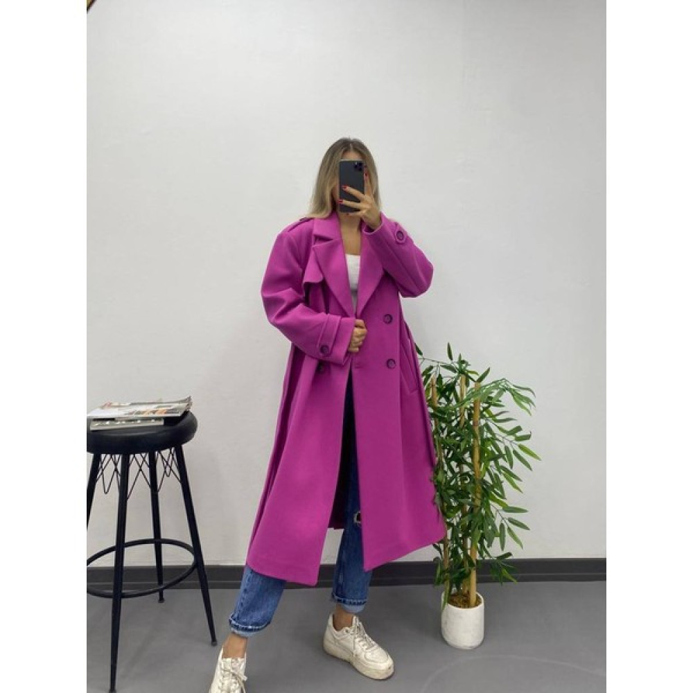 B.K & Boutique Uzun Kaşe Kumaş Trenç Kaban Kadın Kaban Fiyatı