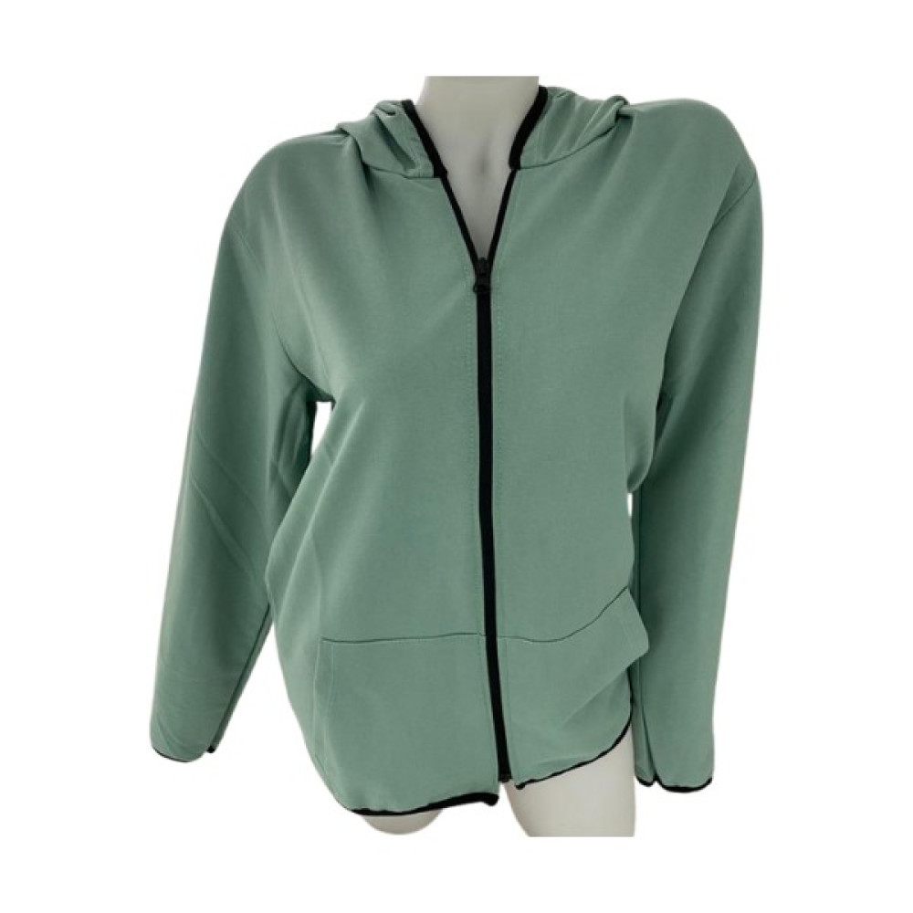 BK Butik Kadın Fermuarlı Kapşonlu Sweatshirt Bayan Sweatshirt Fiyatı