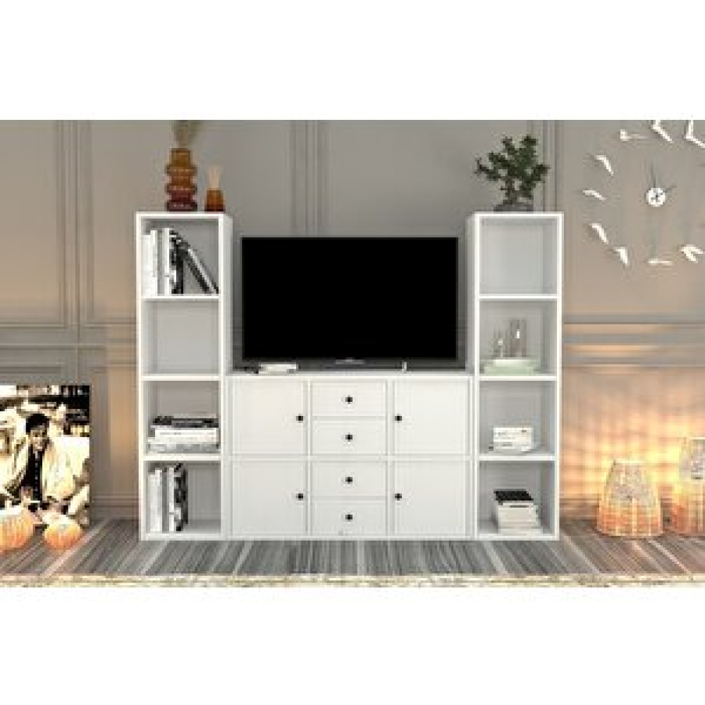 BK Concept Çekmeceli Tv Ünitesi Beyaz 165 Cm Tv-1071-ç Tv Ünitesi / Sehpası Fiyatı