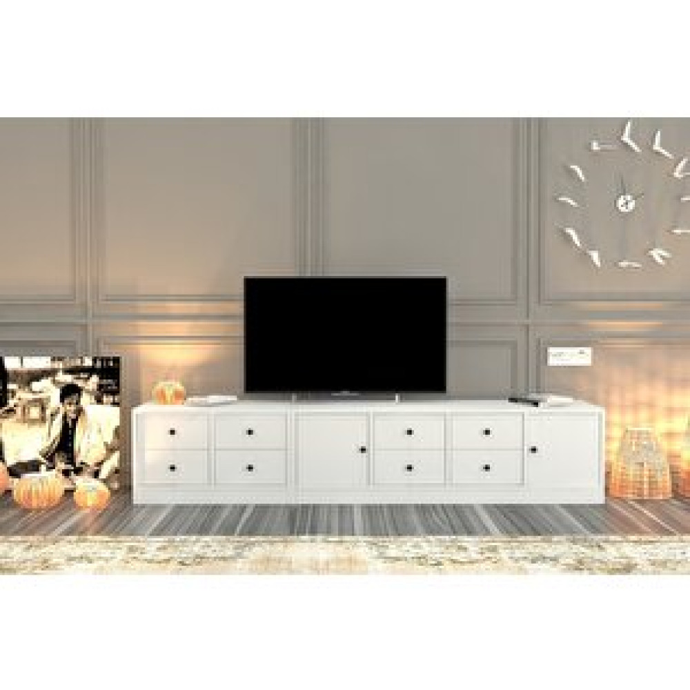 BK Concept Dolaplı Çekmeceli Tv Ünitesi Beyaz 195 Cm Tv-1034-ç Tv Ünitesi / Sehpası Fiyatı