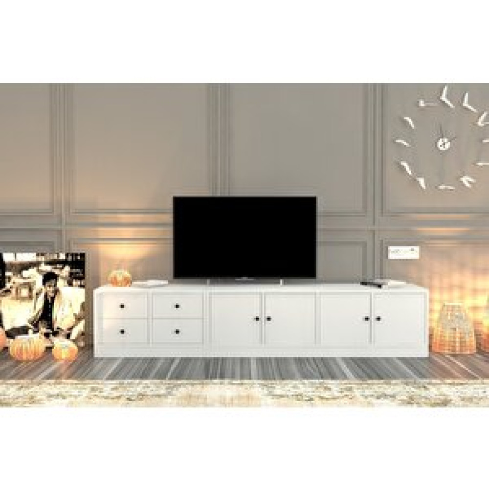 BK Concept Dolaplı Çekmeceli Tv Ünitesi Beyaz 195 Cm Tv-1036-ç Tv Ünitesi / Sehpası Fiyatı