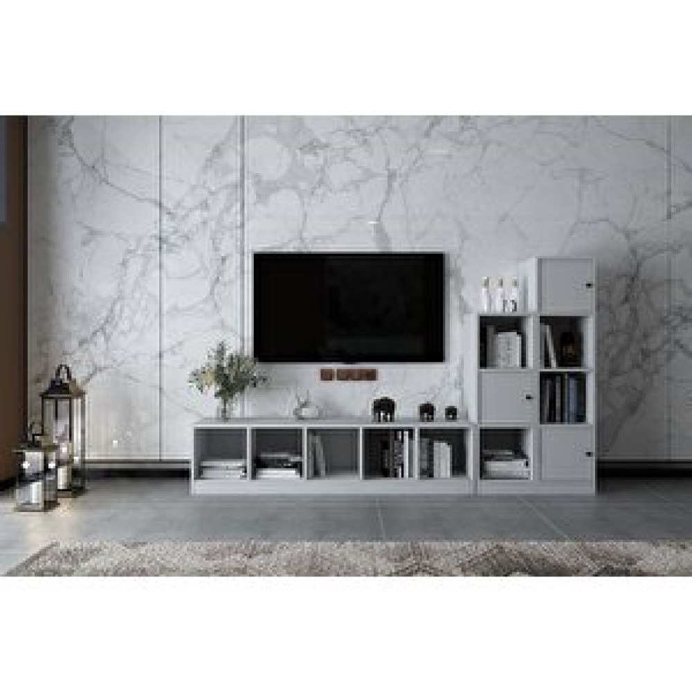 BK Concept Dolaplı Tv Ünitesi Beyaz 228 Cm Tv-1277-ç Tv Ünitesi / Sehpası Fiyatı