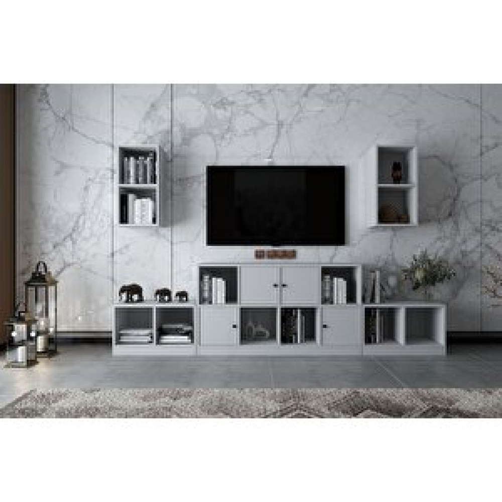 BK Concept İkili Duvar Dolaplı Tv Ünitesi Beyaz 260 Cm Tv-1259-ç Tv Ünitesi / Sehpası Fiyatı