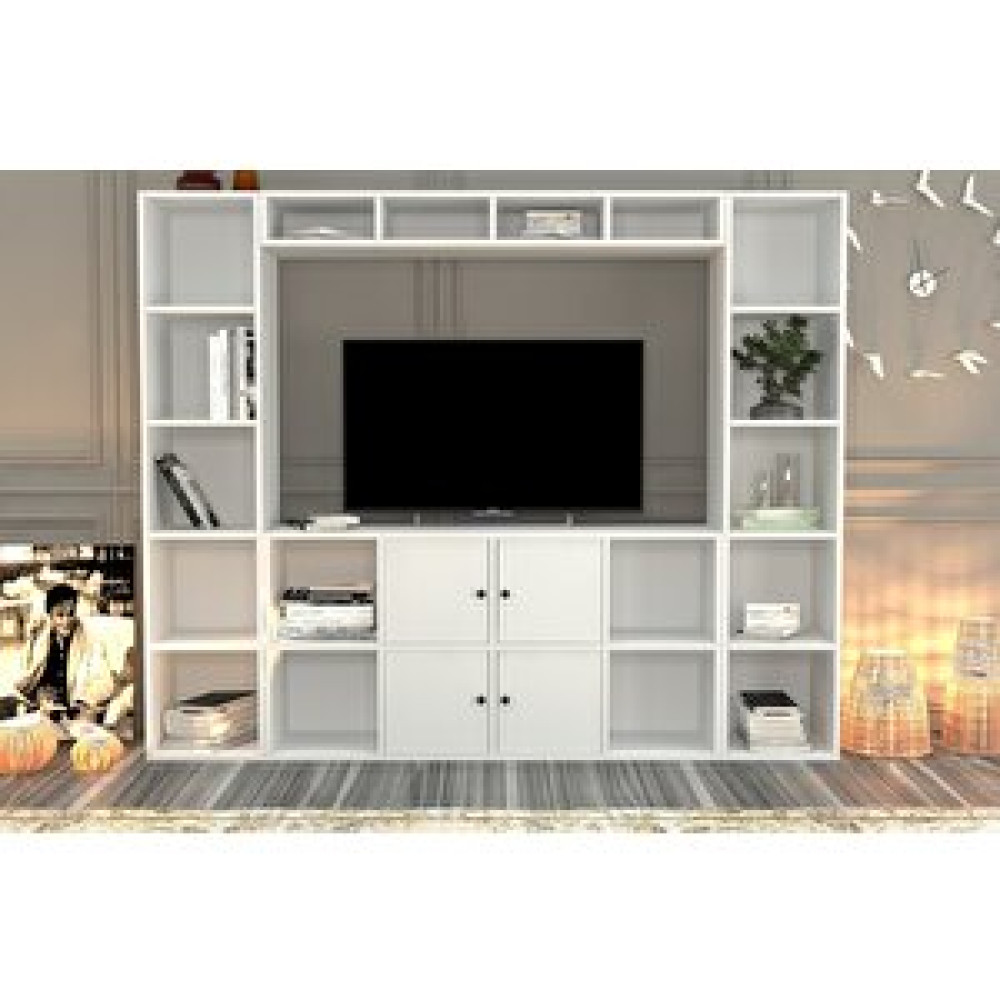 BK Concept Kitaplıklı Tv Ünitesi Beyaz 197 Cm Tv-1111-ç Tv Ünitesi / Sehpası Fiyatı