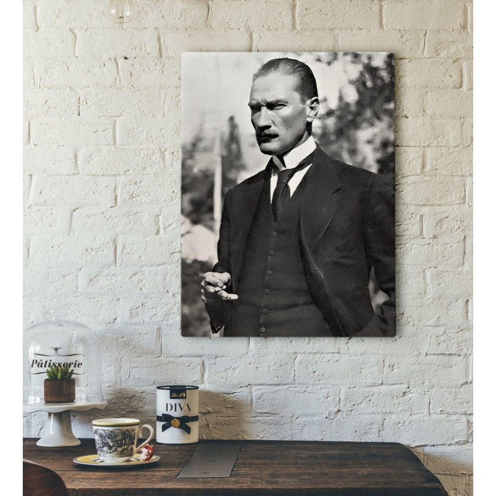 BK Gift Atatürk Tasarımlı Kanvas Tablo-51 30X50CM - 30 x 50 cm - Renkli Kanvas Tablo Fiyatı