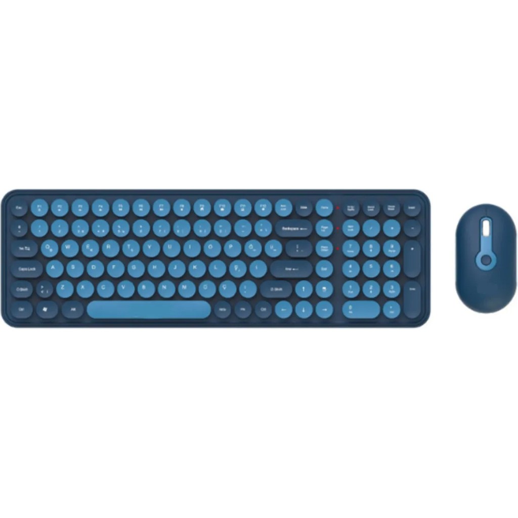 Bkb6 Daktilo Model Gri Ev Ofis Iş Yeri 2.4 Ghz Kablosuz Klavye Mouse Seti - Mavi Klavye - Mouse Fiyatı