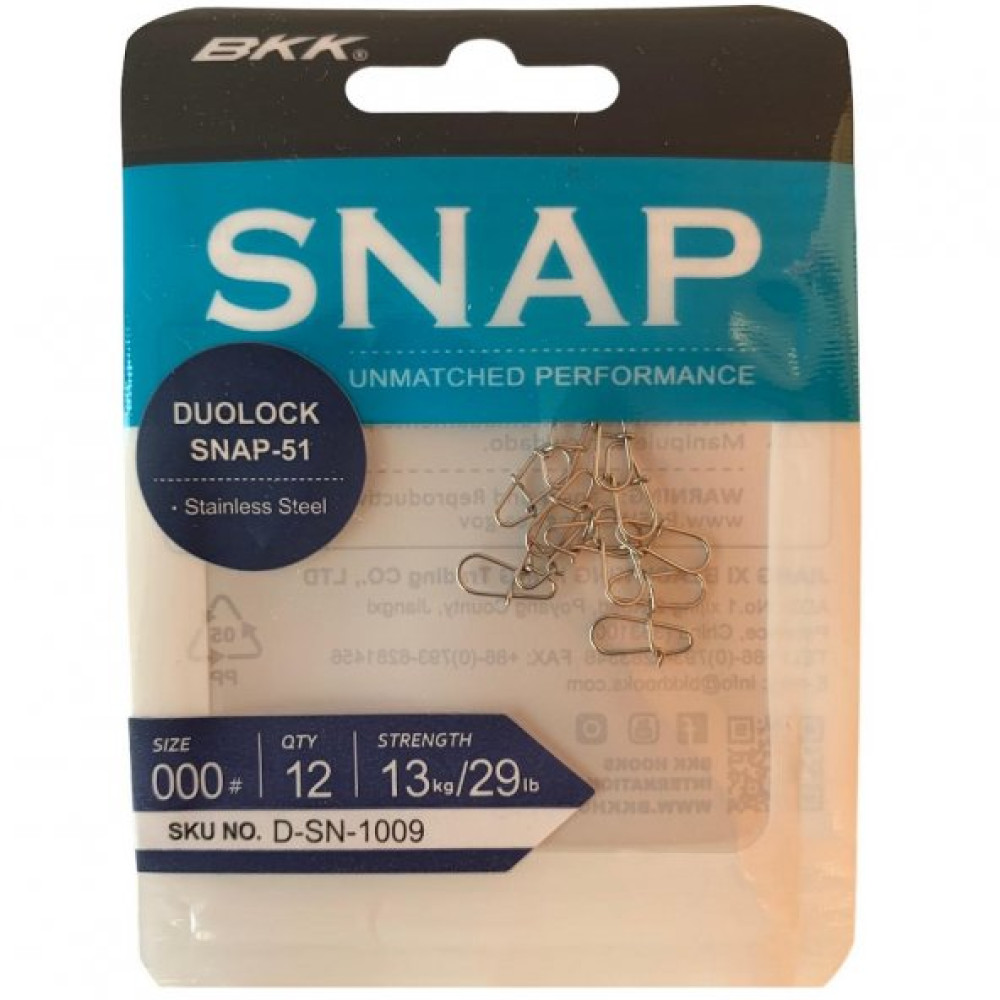 Bkk Duolock Snap-51 Klips No:000 (12Li Paket) Balıkçılık Malzemeleri Fiyatı
