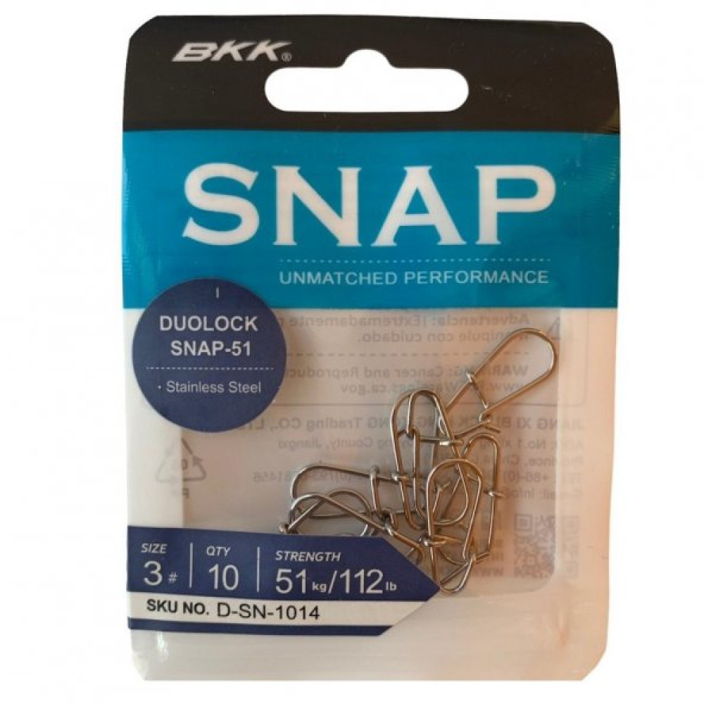 Bkk Duolock Snap-51 Klips No:3 (10Lu Paket) Balıkçılık Malzemeleri Fiyatı