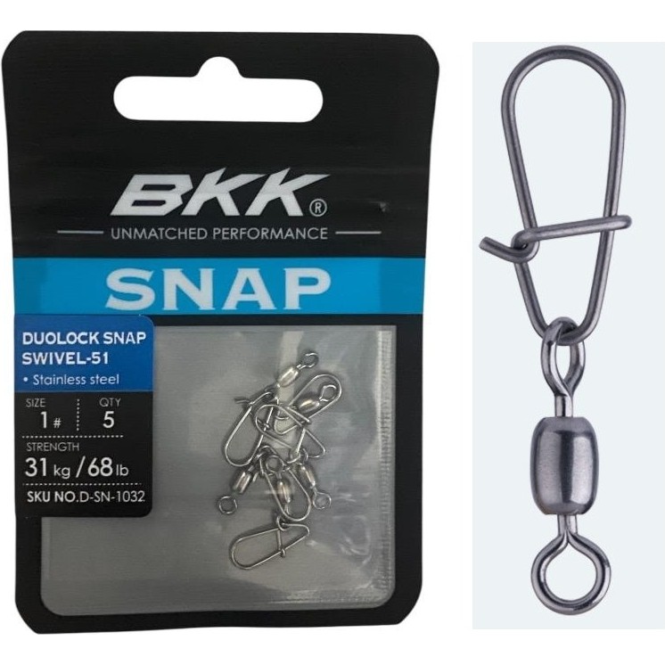 Bkk Duolock Snap Swivel-51 Klipsli Fırdöndü No:1 (5\'lipaket) Diğer Fiyatı
