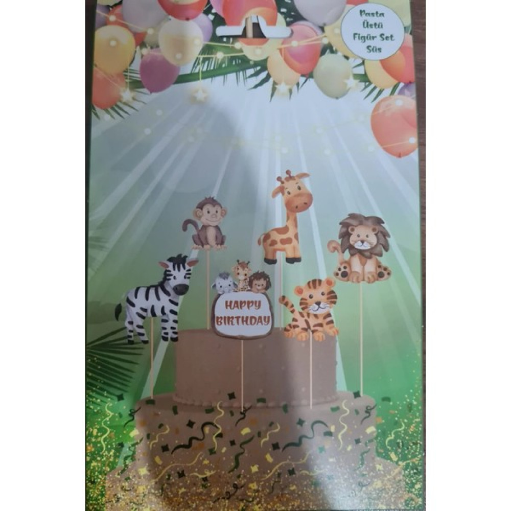 Bkmc 6 Adet, Safari Temalı Doğum Günü Pasta Süsü Safari Baby Animal Pasta Süsü Oto Boyaları Fiyatı