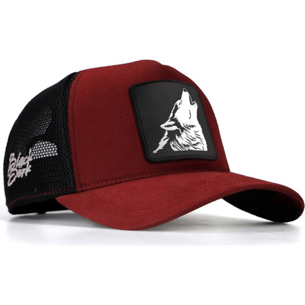 Black Börk Blackbörk V1 Trucker Kurt - 3 Kod Logolu Unisex Bordo-Siyah Şapka (Cap) Erkek Şapkası Fiyatı