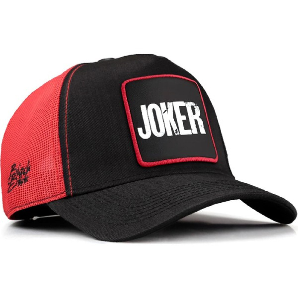 Black Börk V1 Trucker Joker - 1sk Kod Logolu Unisex Siyah-Kırmızı Cordura Kumaş Şapka (Cap) Erkek Şapkası Fiyatı