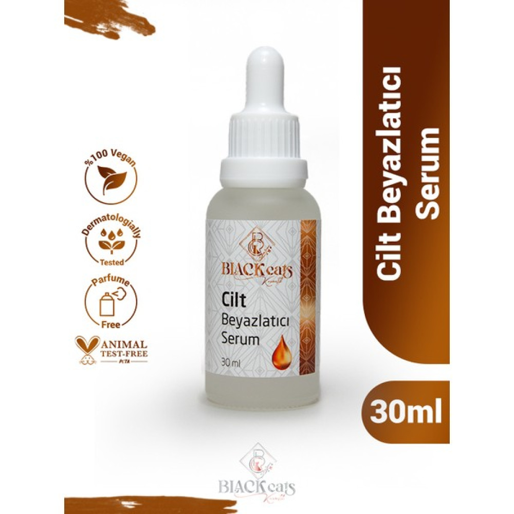 Black Cats Arbutin ve Bitkisel Ekstraktlar Içeren Aydınlatıcı Etkili Cilt Beyazlatıcı Serum, 30ML Leke Kremi Fiyatı