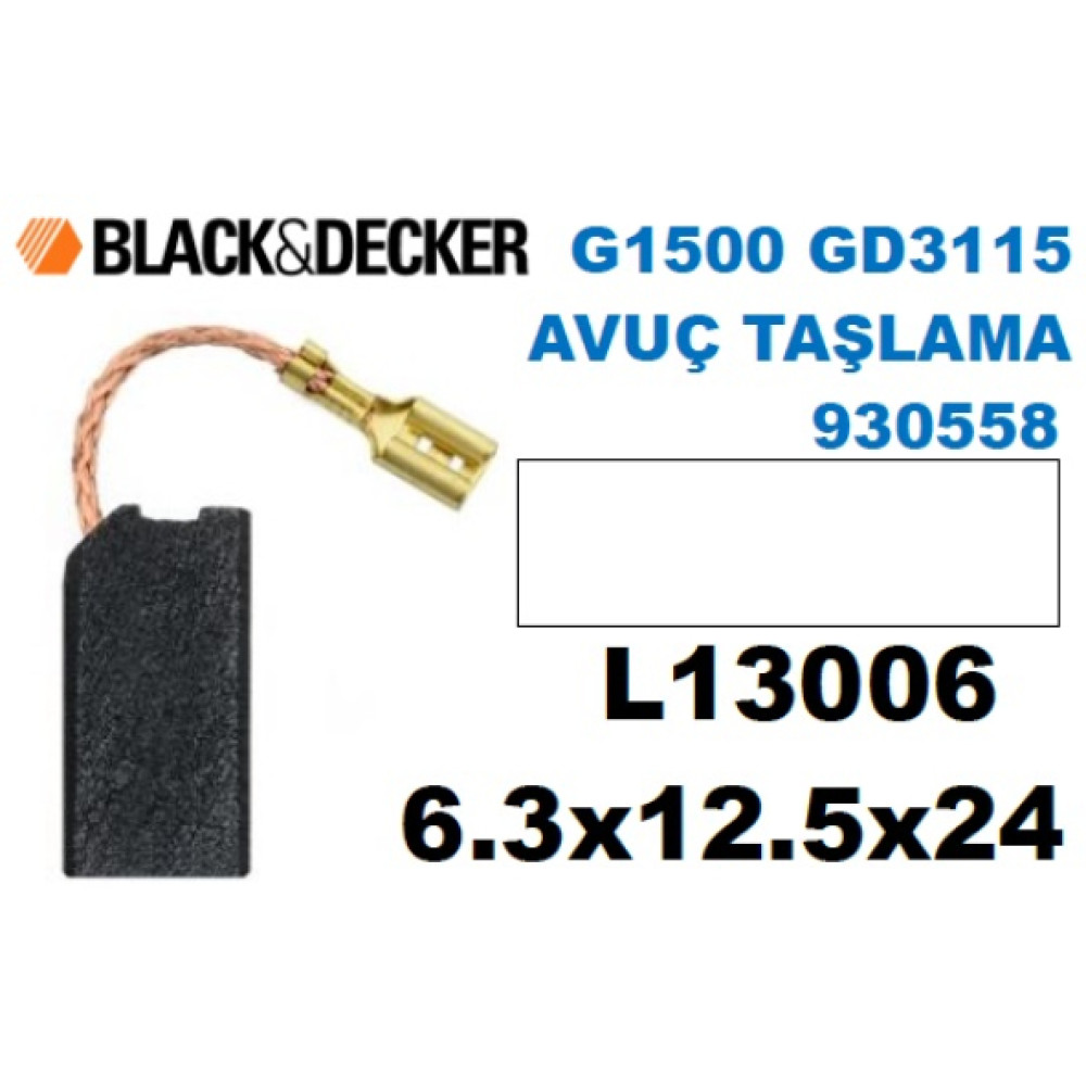 Black Decker G1500 Gd3115 Avuc Taslama 930558 Komur Firca Seti 6,3X12,5X24 Taşlama Makinesi Fiyatı