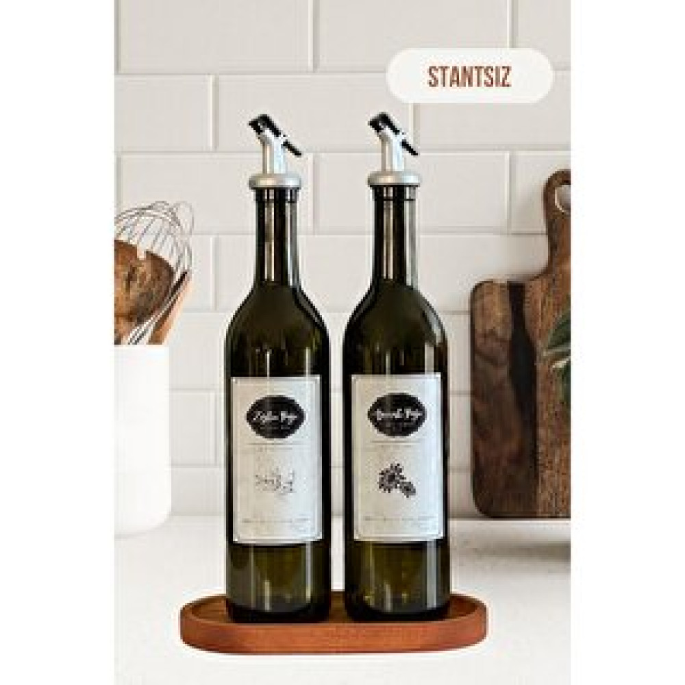 Black Deer Stantsız Amber 2'li 750 Ml Zeytinyağı Sıvıyağ Şişesi Damlatmaz Yağdanlık Yağlık Beyaz Etiketli Mutfak Gereçleri Fiyatı
