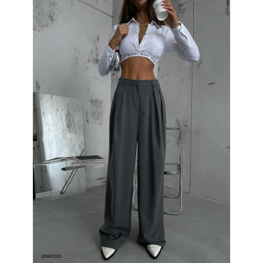 Black Fashion Çift Pileli Geniş Paça Pantolon Kadın Pantolon Fiyatı