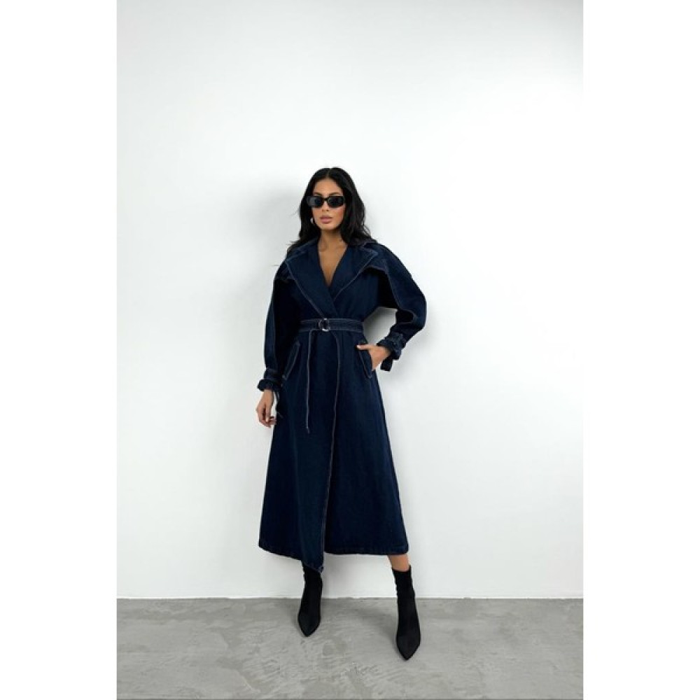 Black Fashion Denim Trençkot Kadın Trençkot Fiyatı