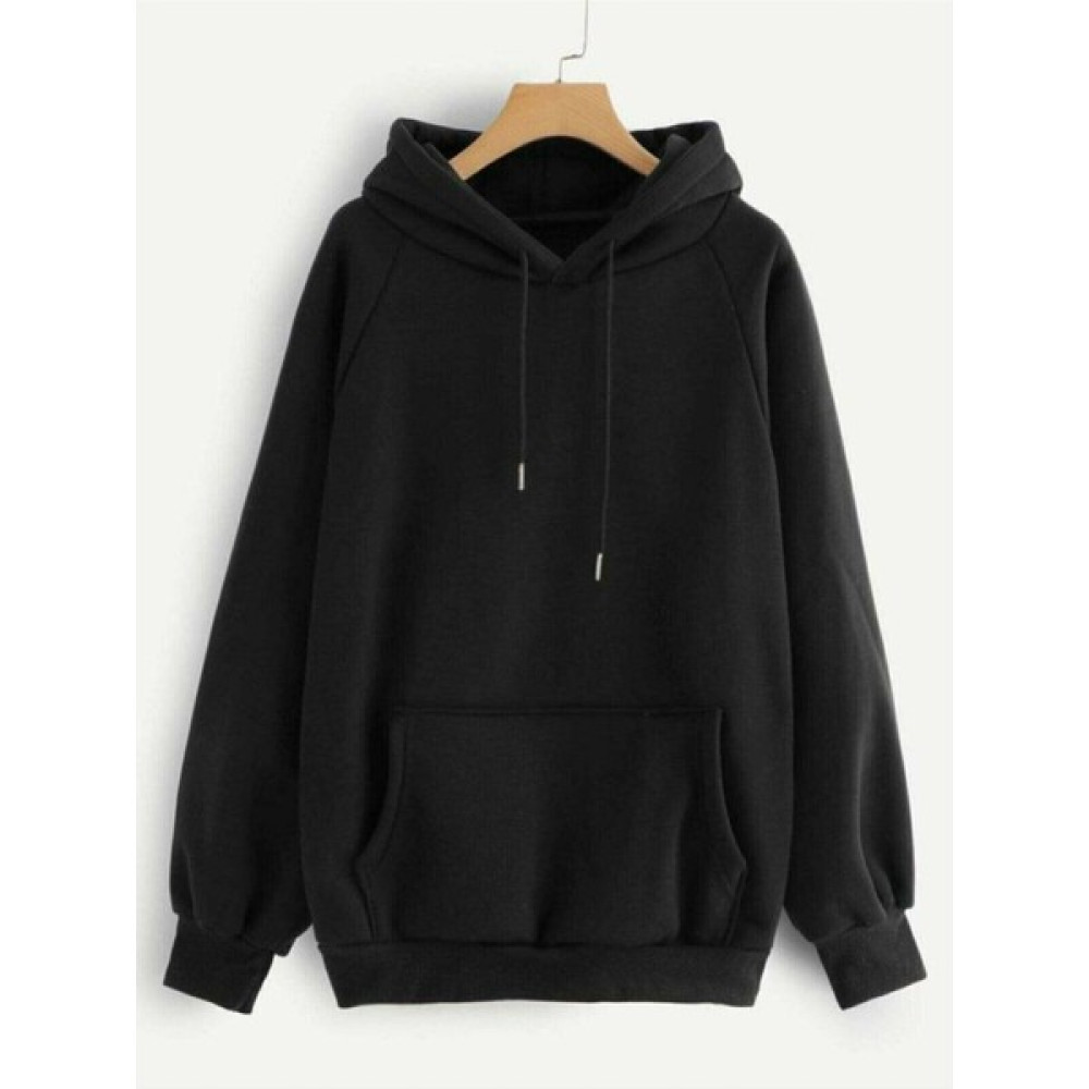 Black Giyim Unisex Siyah Düz Basic Sweatshirt Bayan Sweatshirt Fiyatı
