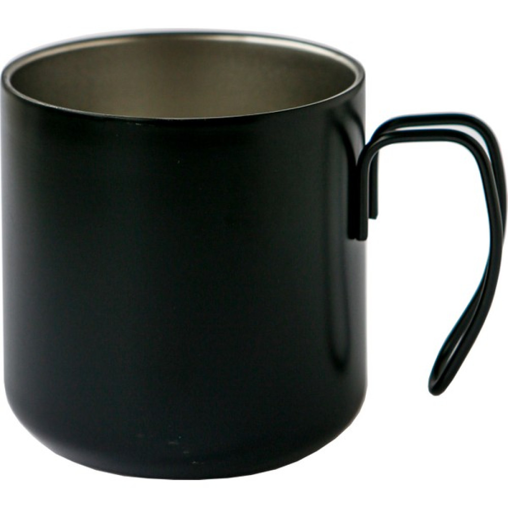 Black Goat 360 ml Çift Cidarlı Paslanmaz Çelik Ince Kulp Bardak - Siyah Kamp Mutfağı Fiyatı