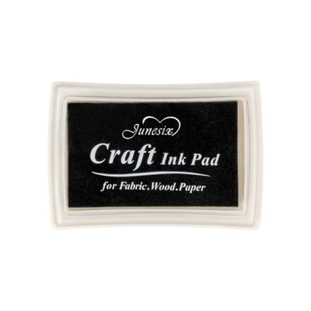 Black Ink Pad Finger Washable Kids Stamp Ink Pad for Rubber Stamps Paper Scrapbooking