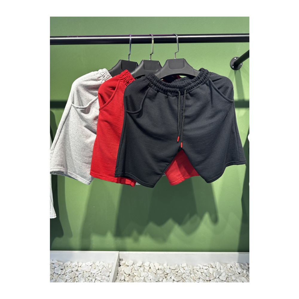 Black İstanbul Siyah Gri Kırmızı Unisex Erkek 3 Lü Şort S Beden Şort & Kapri (Outdoor) Fiyatı