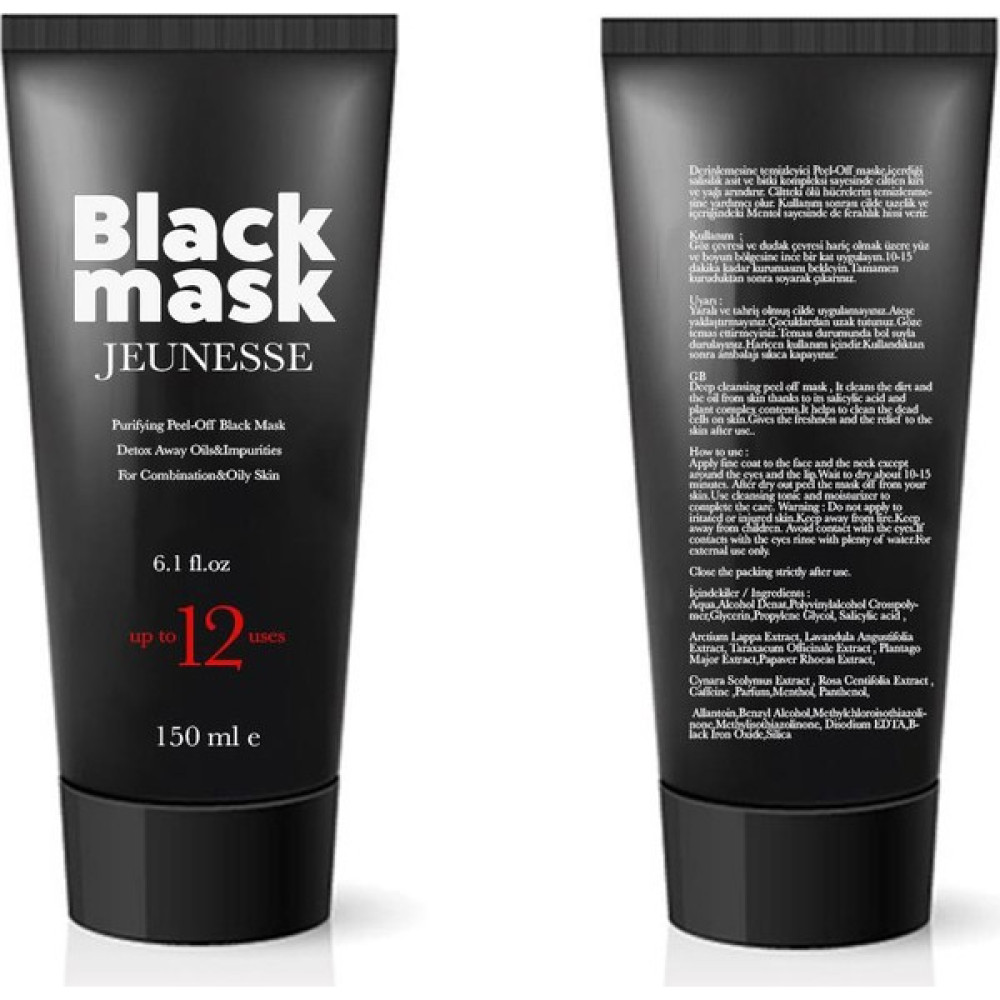 Black Mask Jeunesse Soyulabilir Siyah Maske 150Ml Maskeler Fiyatı