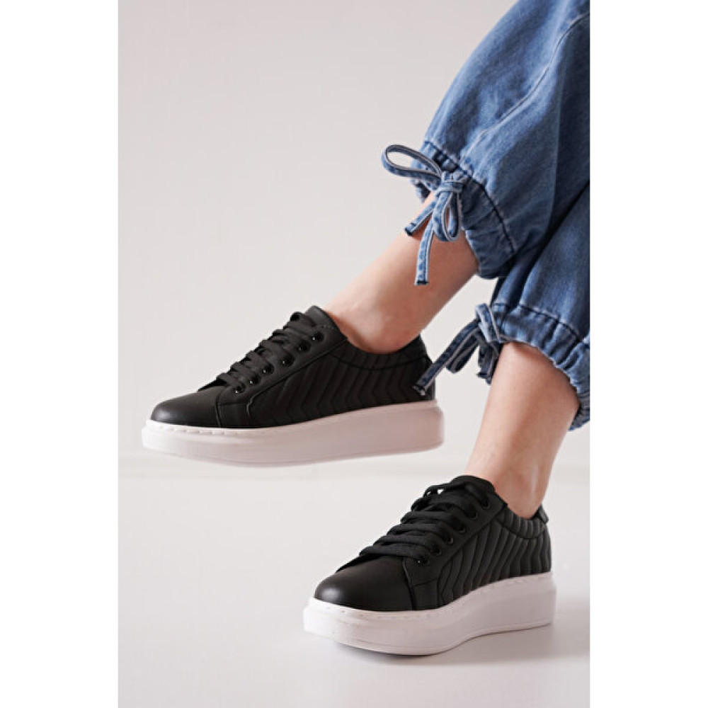 Black Max Bayan Dolgu Taban Sneaker Yürüyüş Ayakkabı Spor Ayakkabı Fiyatı