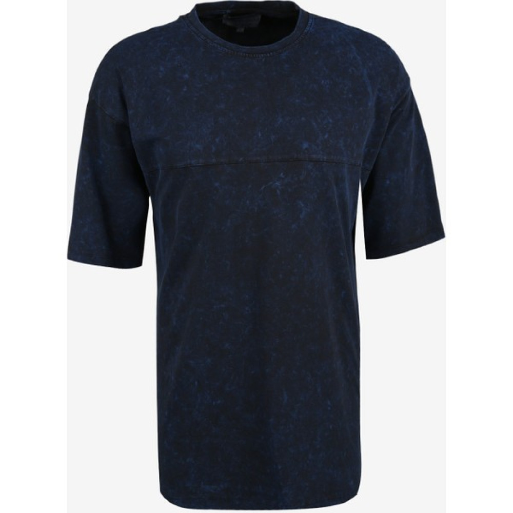 Black On Black Bisiklet Yaka Baskılı Mavi - Mor Erkek T-Shirt B3WM-TST67 Erkek T-shirt Fiyatı