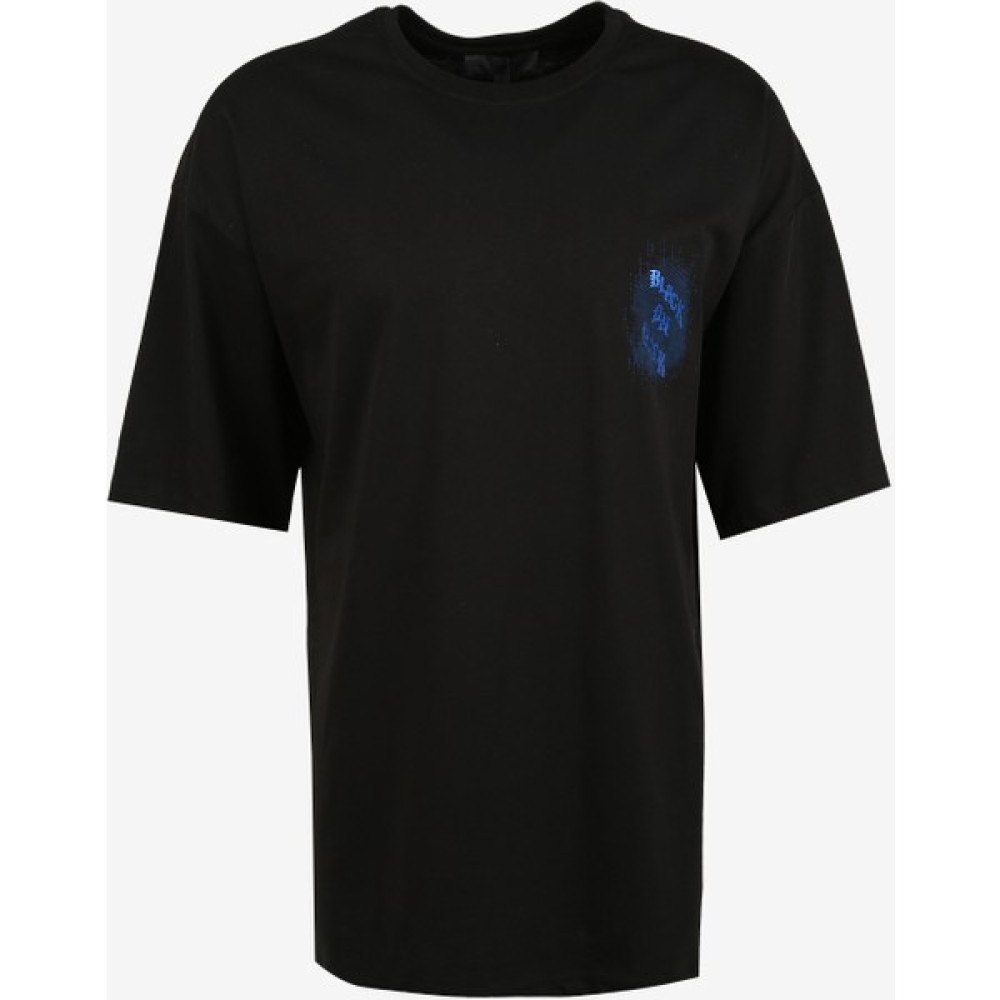 Black On Black Bisiklet Yaka Baskılı Siyah Erkek T-Shirt B3WM-TST62 Erkek T-shirt Fiyatı
