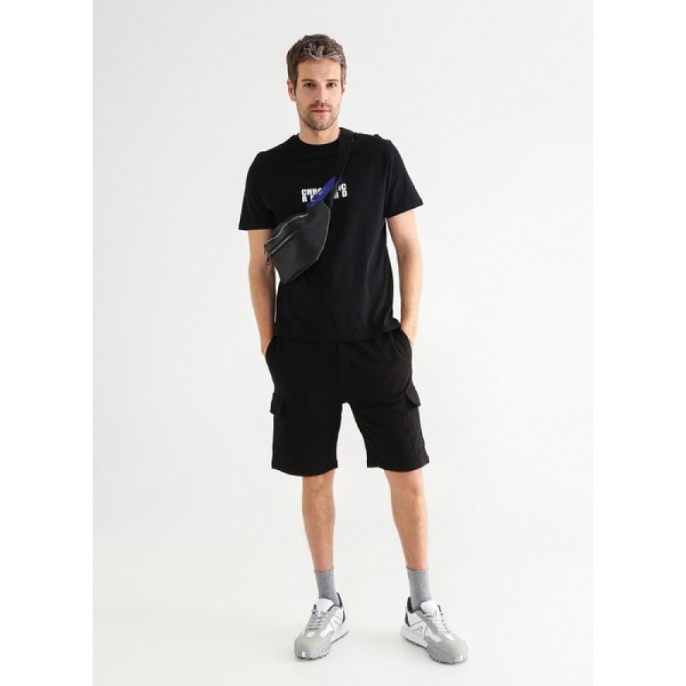 Black On Black Siyah Erkek Sweat Şort E-Olef10 Erkek Şort Fiyatı