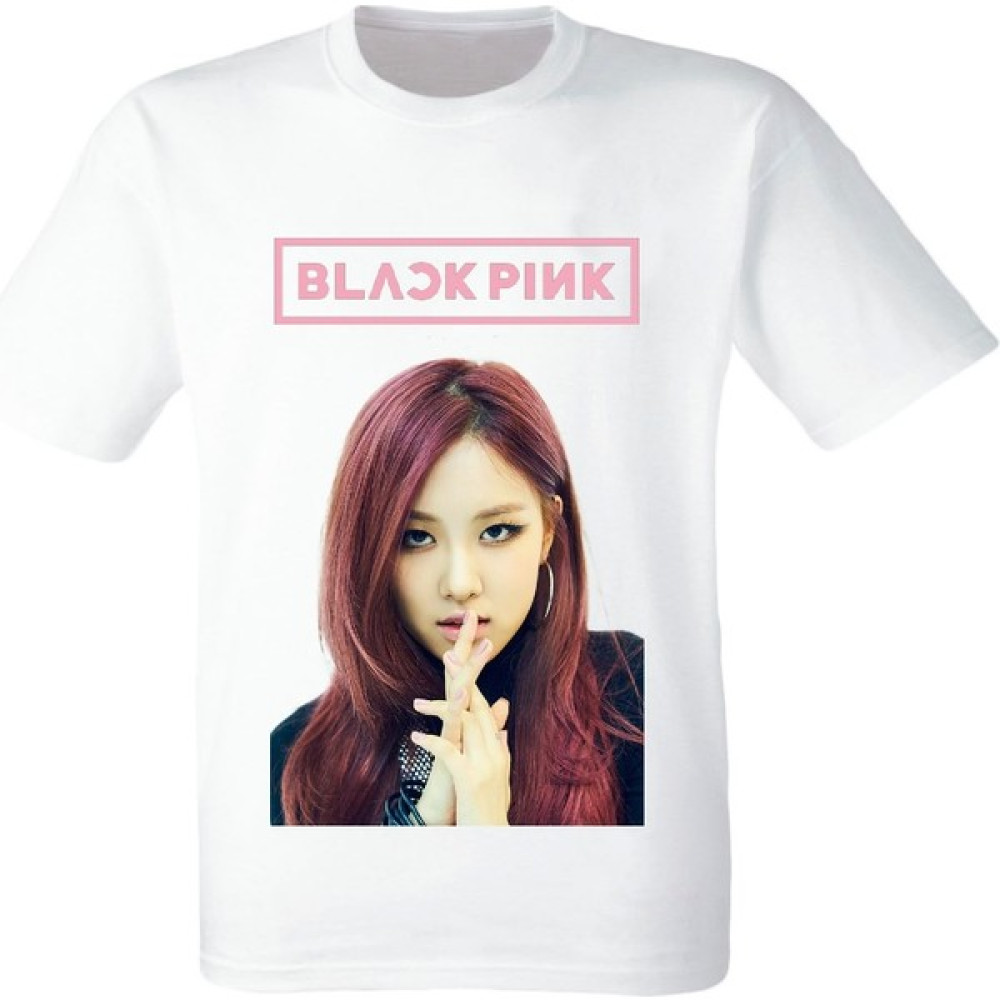 Black Pink Blackpink - Rose - Dijital Baskılı Çocuk Beyaz Tişört Kız Çocuk T-shirt Fiyatı