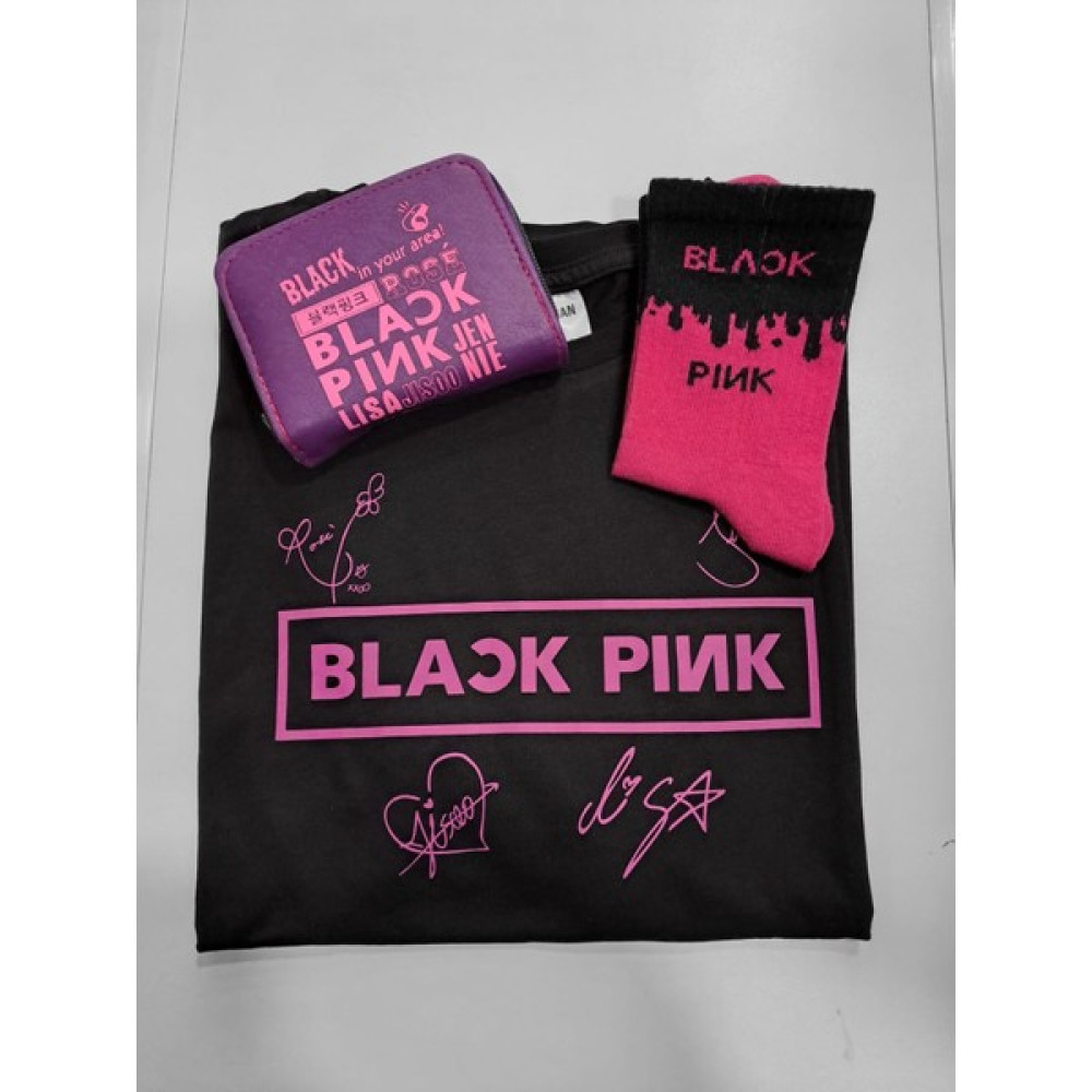 Black Pink T Shirt Cüzdan Çorap T-Shirt & Sweatshirt (Outdoor) Fiyatı
