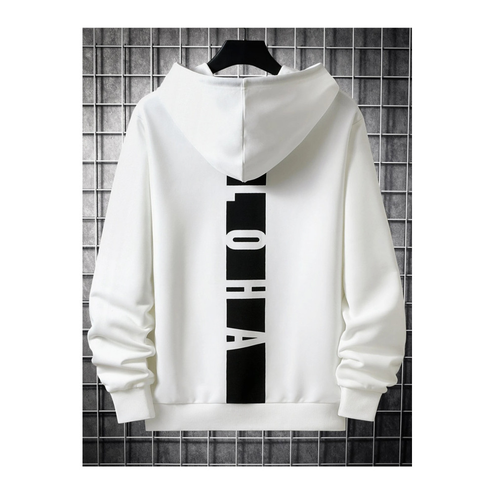 Black Sokak Beyaz Sırt Aloha Baskılı Oversize Kapüşonlu Erkek Sweatshirt M Beden Bayan Sweatshirt Fiyatı